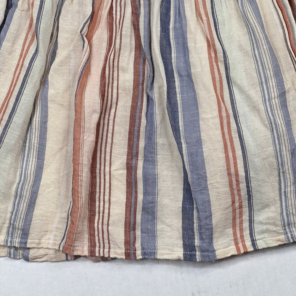 Lucky Brand Button-Front Striped Peasant‎ Tiered Ruffle Maxi Skirt Size L - NWOT - Picture 6 of 10